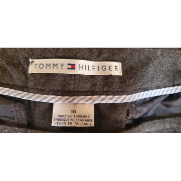 Tommy Hilfiger Pants Womens 16 Gray Dress Slack 98% Wool High Rise Work VTG Y2K - Picture 9 of 12